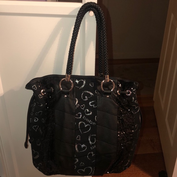 Bebe Black & silver shoulder bag🖤🤍 - Picture 2 of 7